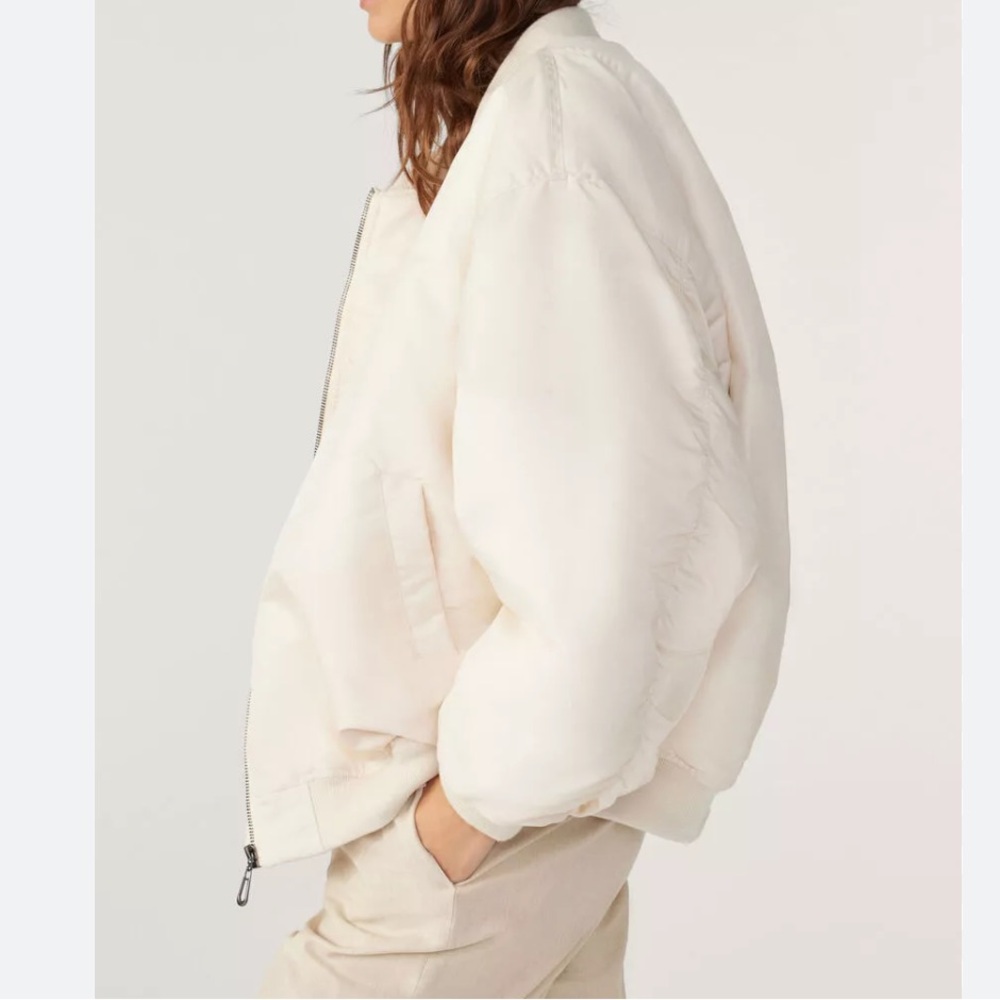 NWT Ba&sh Ivory Bomber Jacket - Picture 12 of 16